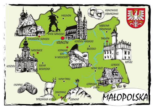 Map of Lesser Poland