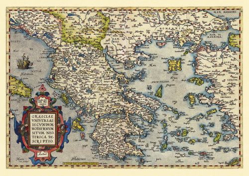 Old map of Greece
