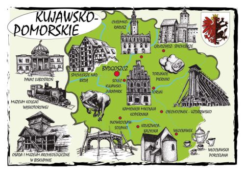 Mapa województwa kujawsko-pomorskiego