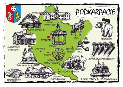 Mapa Podkarpacia
