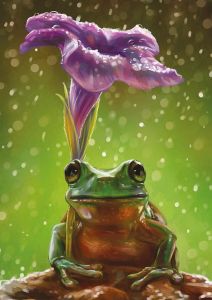 Frog and flower