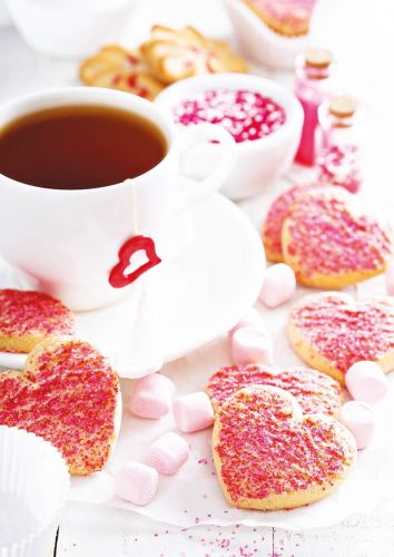 Valentines day heart shaped cookies