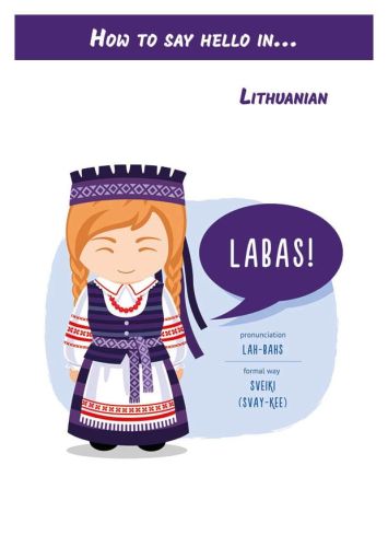 How to say hello in... Lithuanian