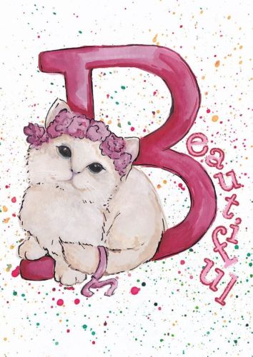 Cat alphabet - B