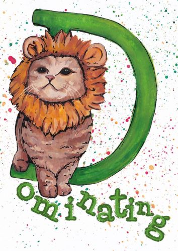 Cat alphabet - D