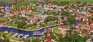 Węgorzewo - panoramic postcard