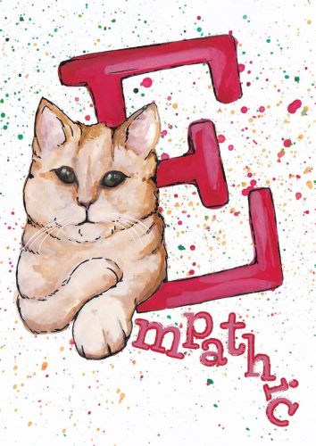 Cat alphabet - E