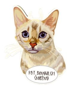 Magnet: Snow Bengal Cat
