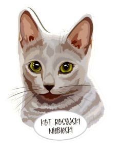 Magnet: Russian Blue Cat