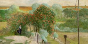 Malczewski Jacek - Landscape with rowanberry, right-hand section ot the triptych "Go to the streams"