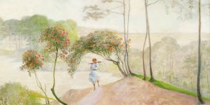 Malczewski Jacek - Landscape with rowanberry, left-hand section of the triptych "Go to the streams"