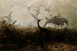 Chełmoński Józef - Cranes