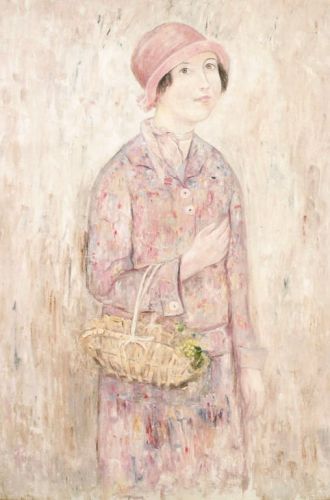 Makowski Tadeusz - Girl in a pink hat