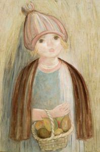 Makowski Tadeusz - Little girl with a basket of pears