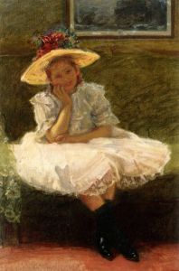 Podkowiński Władysław - Girl in a hat