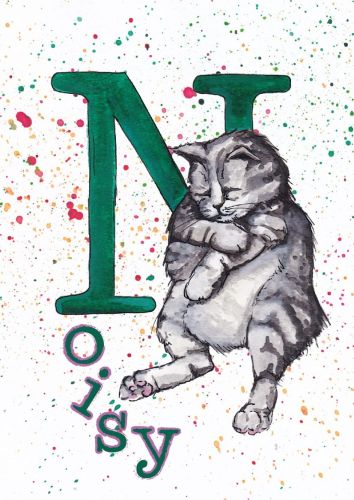 Cat alphabet - N