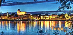 Toruń - panoramic postcard