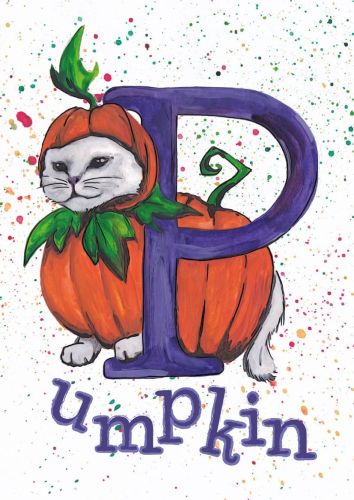 Cat alphabet - P
