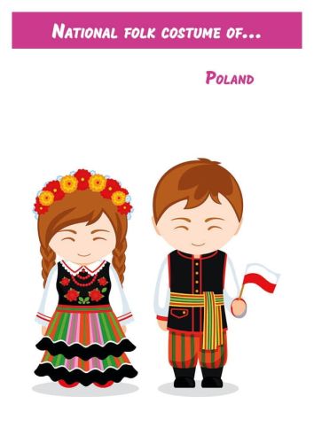 National folk costume of... Poland