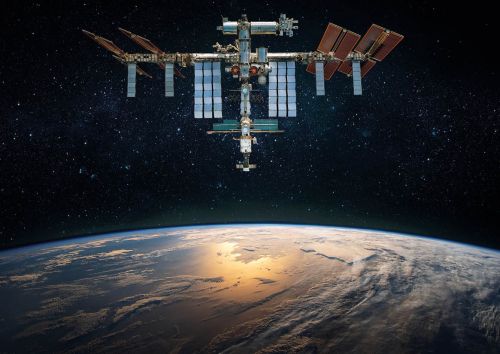 ISS orbiting Earth