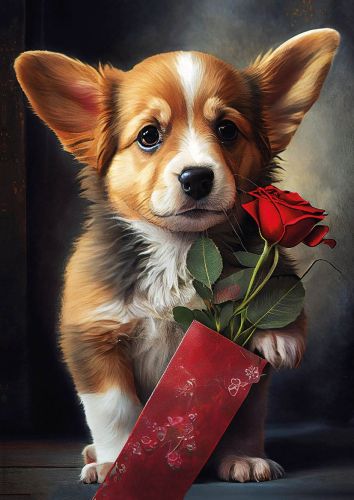 Valentine dog