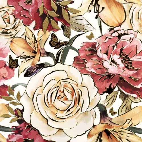 Folded card - Flowers