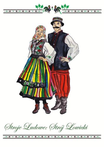 Folk costumes: Łowicki
