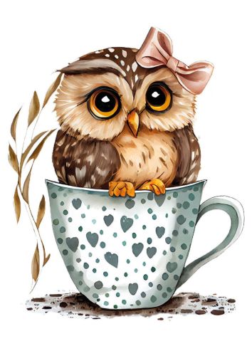 Owl in a cup