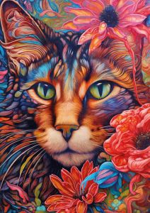 Floral cat