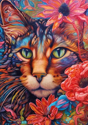 Floral cat