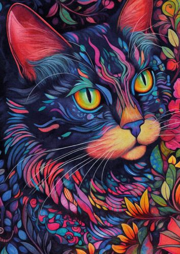 Floral cat