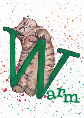 Cat alphabet - W