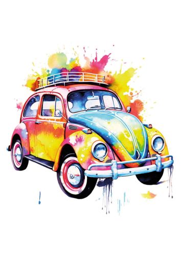 Retro Hippie Car