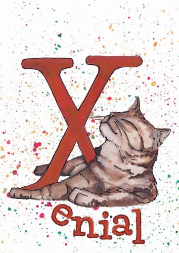 Cat alphabet - X