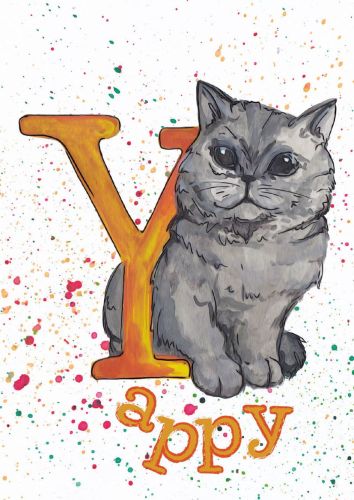 Cat alphabet - Y