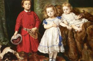 Matejko Jan - Portrait of artist's three children: Tadeusz, Helena and Beata