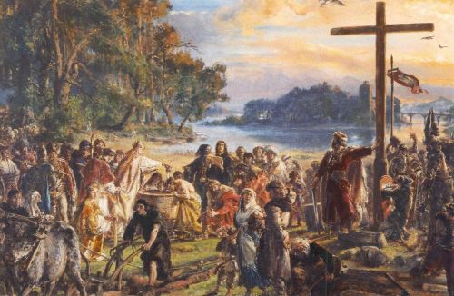 Matejko Jan - Adoption of Christianity, 965 AD