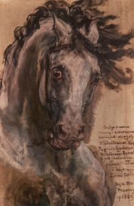 Matejko Jan - Study for the Horse of Grand Duke of Lithuania Vytautas for the Painting "The Battle of Grunwald"
