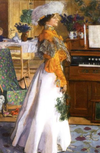 Mehoffer Józef - Portrait of Wife (Summer Lodgings)