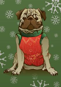 Christmas Pug