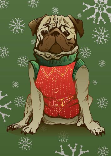 Christmas Pug