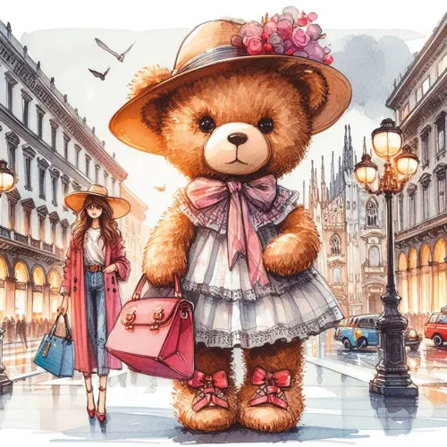 Fashionist Teddy Bear in Milan