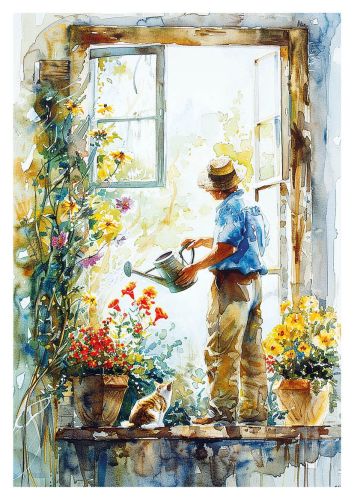 Watering Flowers
