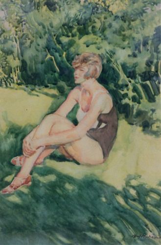 Mehoffer Józef - Sitting Girl