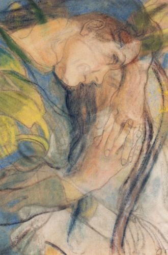 Wyspiański Stanisław - Girl leaning against the back of a chair