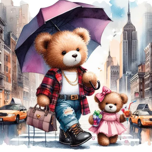 Fashionist Teddy Bear in New York
