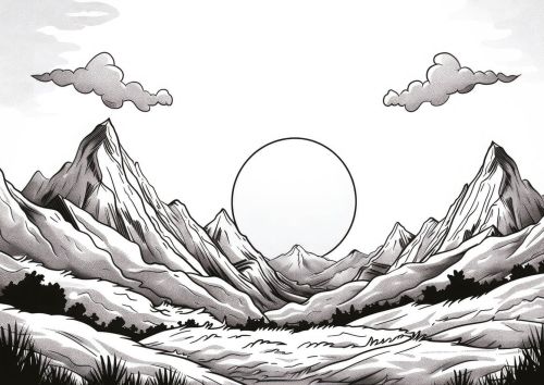 Sunrise over Mountains