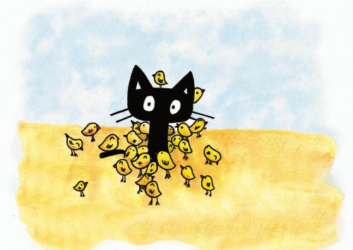 Cat vs. chicks