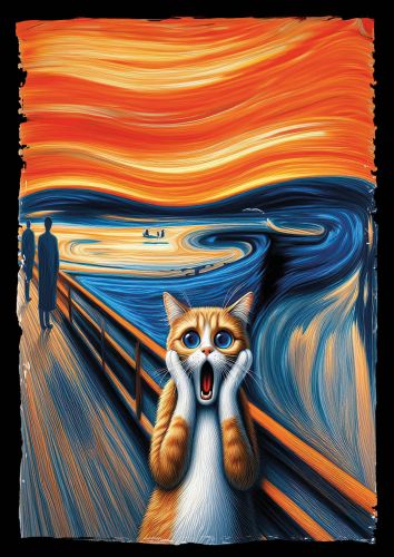 Edvard Munch Scream Cat