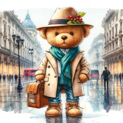 Fashionist Teddy Bear in Milan